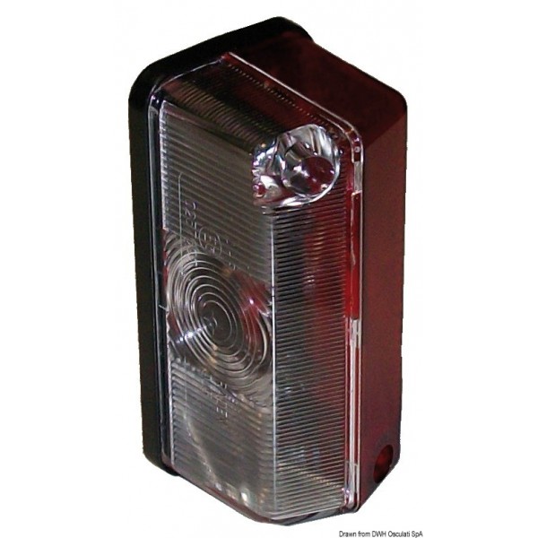 Luce di ingombro a base piatta bianca/rossa - N°1 - comptoirnautique.com
