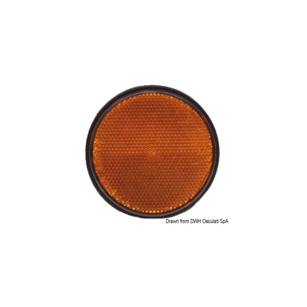 Orangefarbener Rückstrahler, selbstklebend, 60 mm - N°1 - comptoirnautique.com