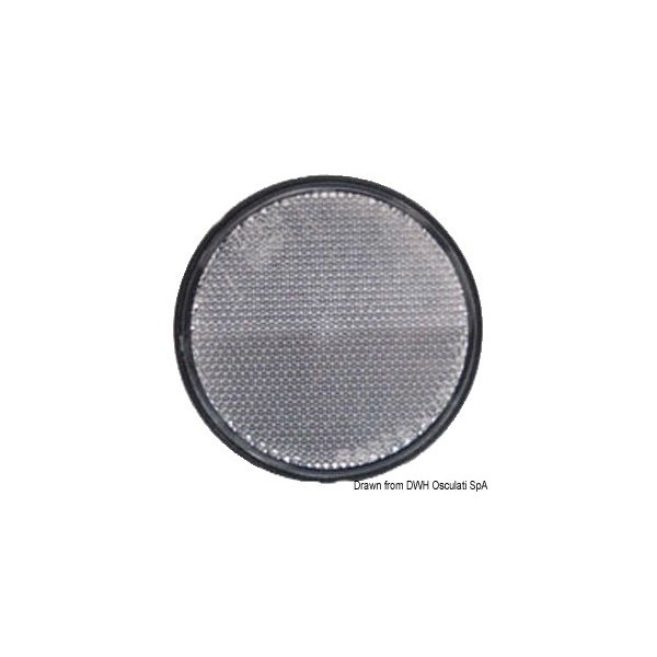 Catadioptre blanc adhésif 60 mm  - N°1 - comptoirnautique.com