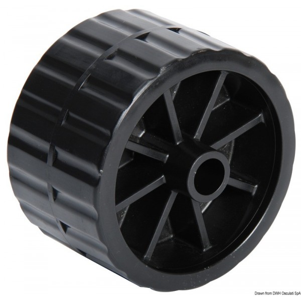 Ruota laterale nera 75 mm Ø foro 17 mm - N°1 - comptoirnautique.com