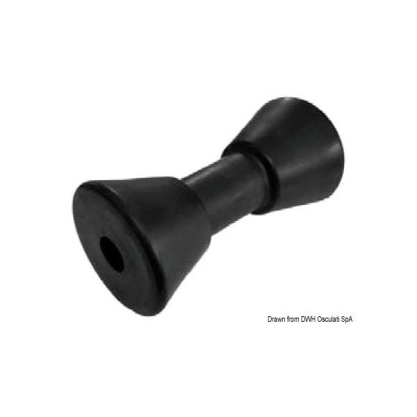 Rueda central negra 190 mm Ø agujero 21 mm - N°1 - comptoirnautique.com