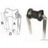 Small central wheel, tube section 40 x 40 mm