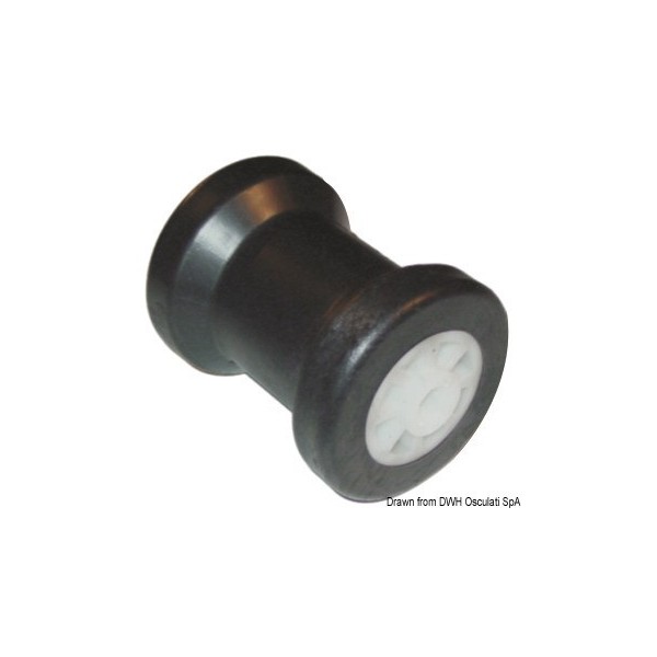 Rodillo central de PVC Ø agujero 15 mm - N°1 - comptoirnautique.com