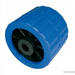 Roda lateral azul Ø furo 15 mm