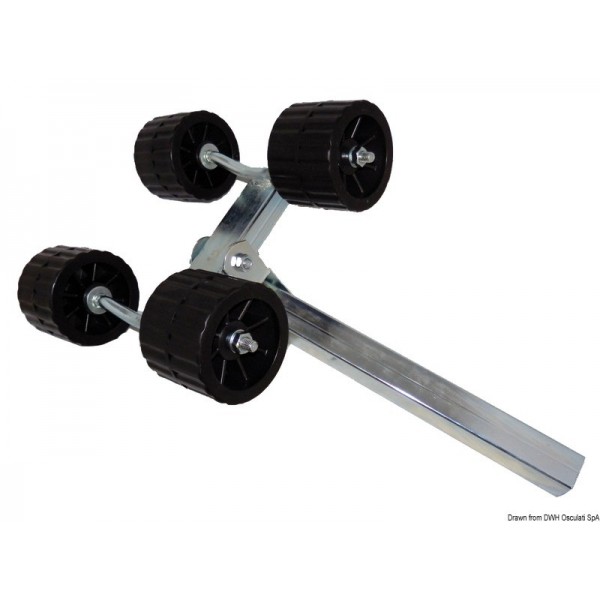 Swivel side roller square tube - N°1 - comptoirnautique.com