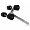 Rullo laterale girevole tubo quadro - N°1 - comptoirnautique.com