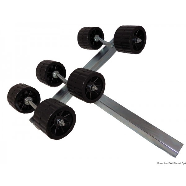 Rouleau pivotant 40 mm 6 rouleaux  - N°1 - comptoirnautique.com