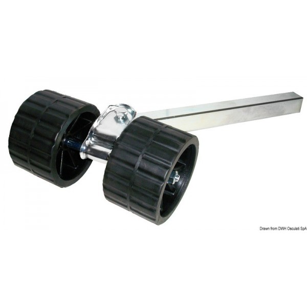 Swivel roller 2 straight rollers 30 mm - N°1 - comptoirnautique.com