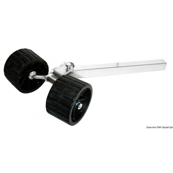 Rouleau pivotant 2 rouleaux rehaussé 40 mm  - N°1 - comptoirnautique.com