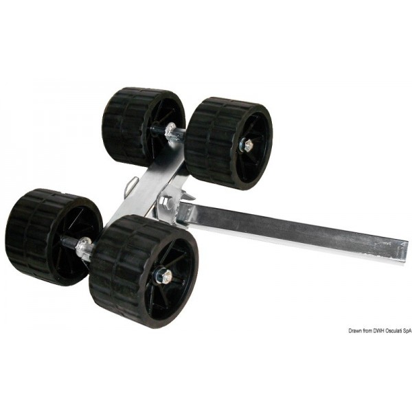 Swivel roller 4 straight rollers 40 mm - N°1 - comptoirnautique.com