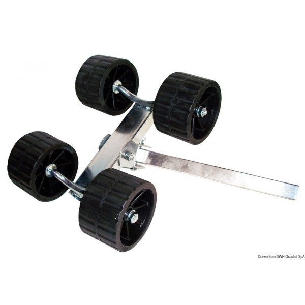 Rouleau pivotant 4 rouleaux rehaussé 40 mm  - N°1 - comptoirnautique.com