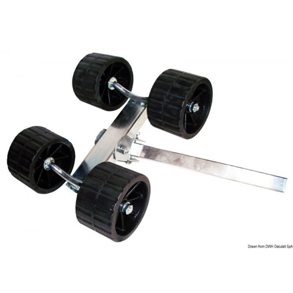 Rullo girevole 4 rulli rialzati 40 mm - N°1 - comptoirnautique.com