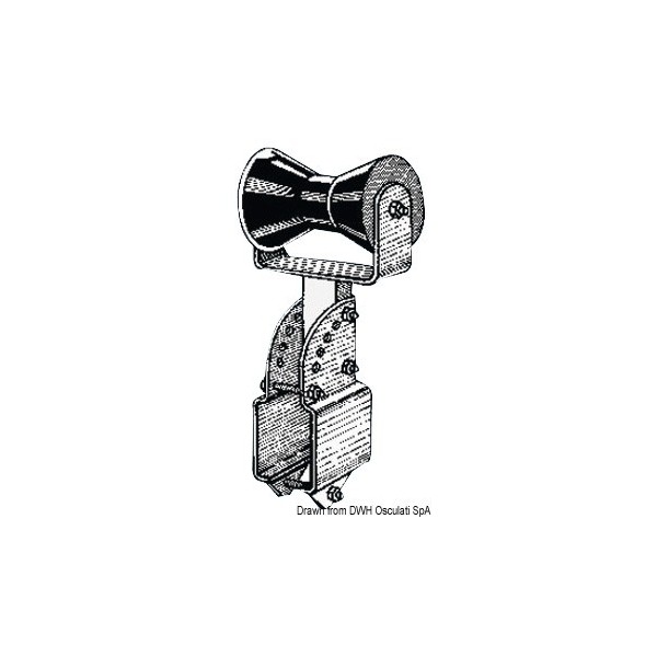 Rullo di supporto centrale-chiglia 100 mm  - N°1 - comptoirnautique.com