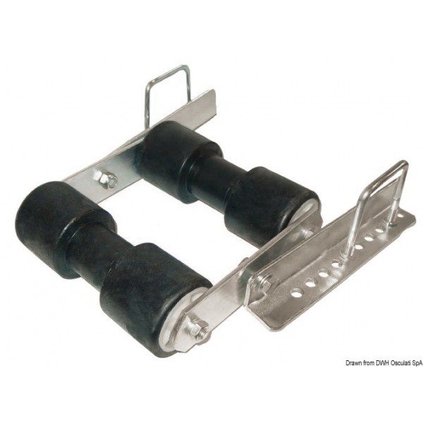 Doppelte schwenkbare Rolle hinten 60 mm - N°2 - comptoirnautique.com