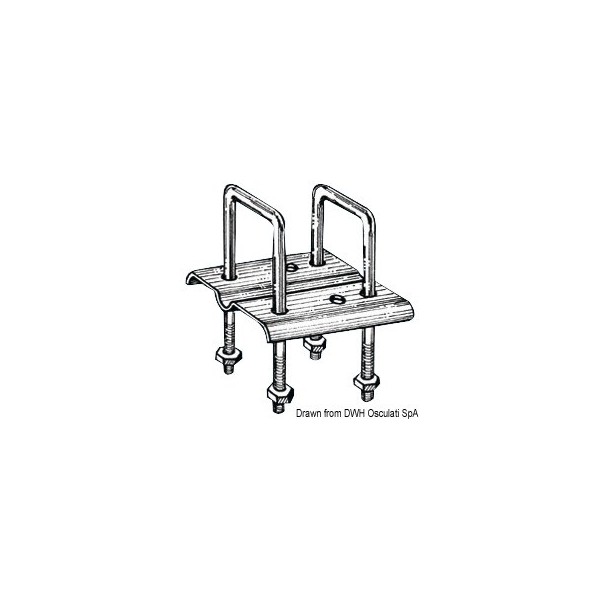 Etrier droite de fixation rouleau  - N°1 - comptoirnautique.com