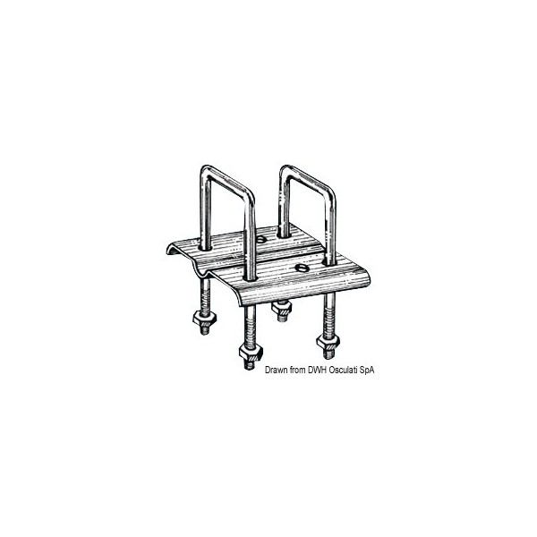 Right-hand roller mounting bracket - N°1 - comptoirnautique.com