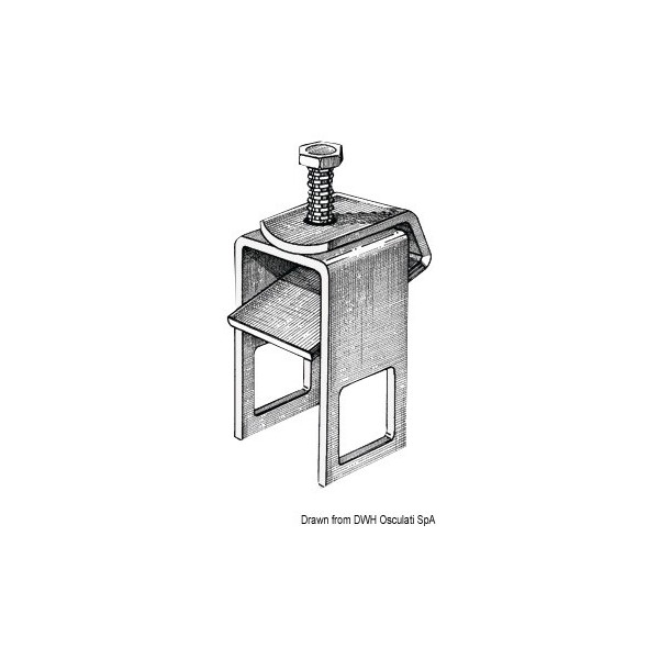 Staffa di montaggio del rullo 40 x 60 mm - N°1 - comptoirnautique.com