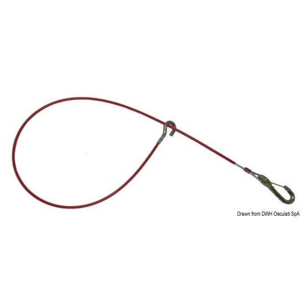 Cable de sécurité 950 mm Ø 3 mm  - N°1 - comptoirnautique.com