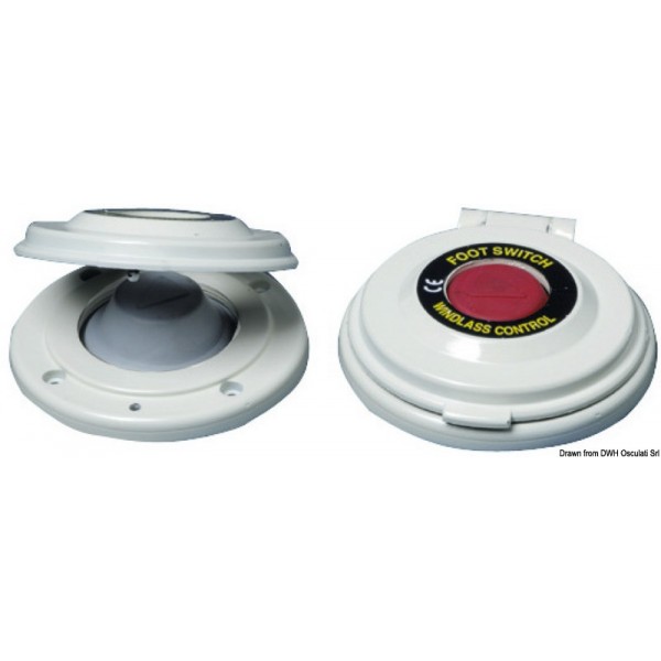 Windlass foot switch, red/white - N°1 - comptoirnautique.com