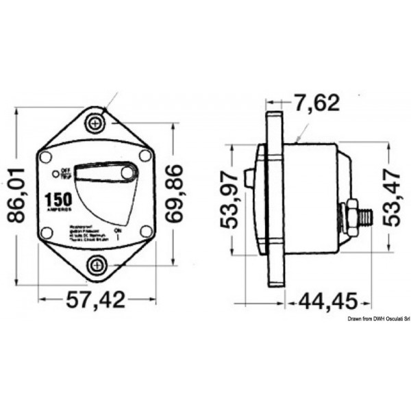 100 A flush-mounting circuit breaker - N°2 - comptoirnautique.com 