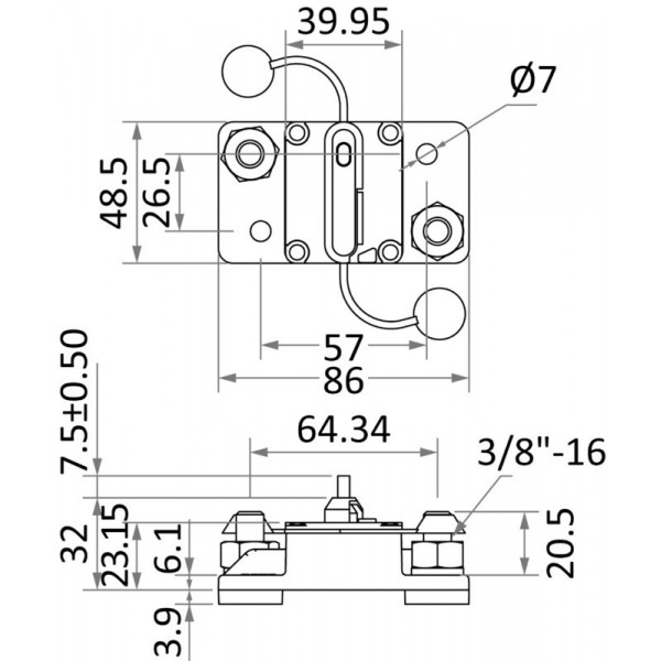 Disyuntor estanco de 100 A - N°2 - comptoirnautique.com