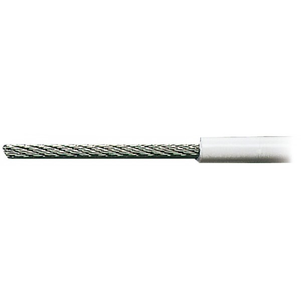 Câble inox AISI 316 49 fils recouvert PVC 3 x 6 mm  - N°1 - comptoirnautique.com