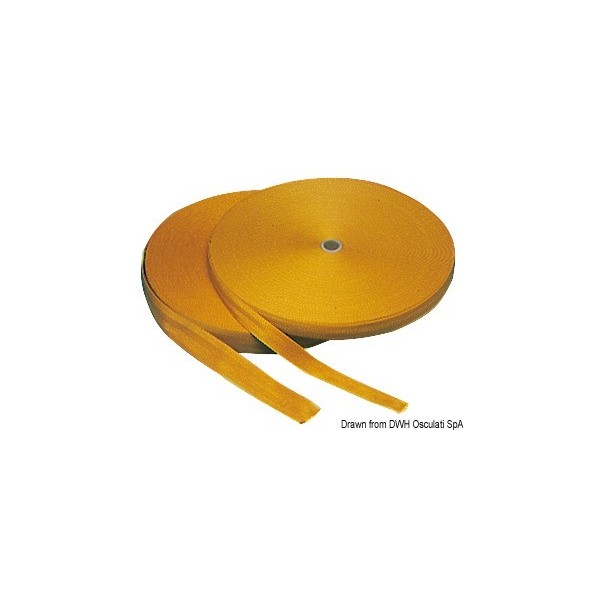 Sangle nylon couleur or 30 mm  - N°1 - comptoirnautique.com