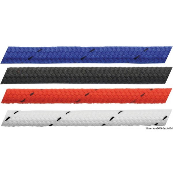 White Mattbraid Marlow tip in 4 mm polyester - N°1 - comptoirnautique.com