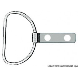 Edelstahlring mit Platte 45 mm