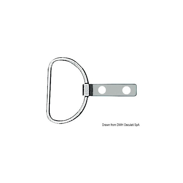 Edelstahlring mit Platte 45 mm - N°1 - comptoirnautique.com