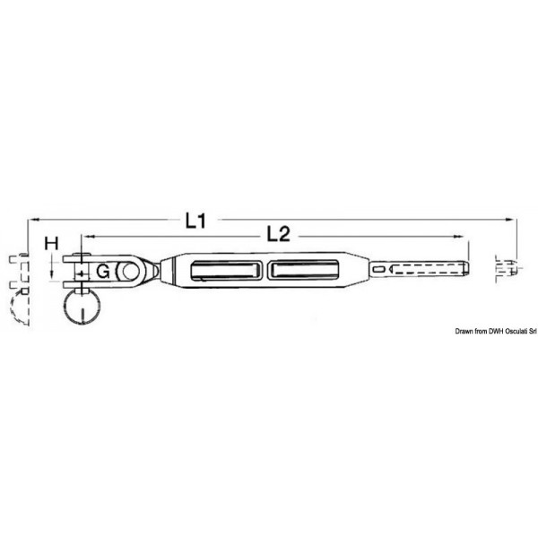 Crimpen Ridoir Gelenkgabel 1/2" Kabel 7 mm - N°1 - comptoirnautique.com