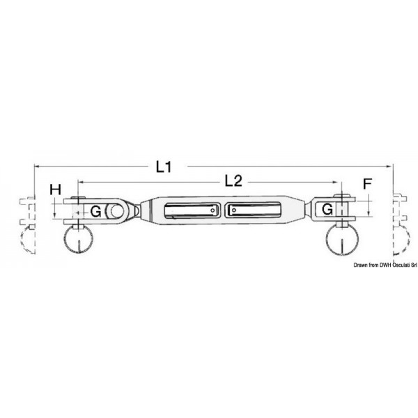 Ridoir à sertir fourche fixe 1/4" câble 3 mm  - N°1 - comptoirnautique.com 