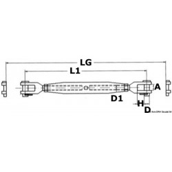AISI 316 4 mm rigging screw