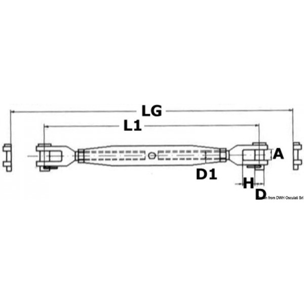 AISI 316 4 mm rigging screw - N°2 - comptoirnautique.com