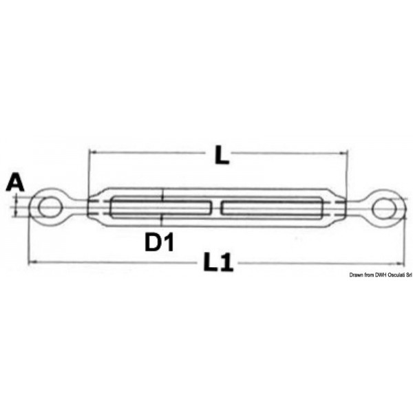 Parafuso de olhal duplo AISI 316 de 4 mm - N°2 - comptoirnautique.com