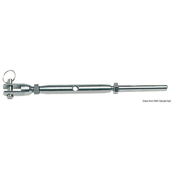 AISI 316 6 mm cable-crimping rigging screw - N°1 - comptoirnautique.com