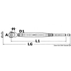 Pinza per cavi AISI 316 6 mm