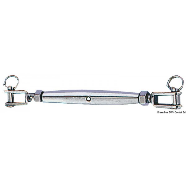 Turnbuckle with two fixed clevises AISI 316 4 mm - N°1 - comptoirnautique.com