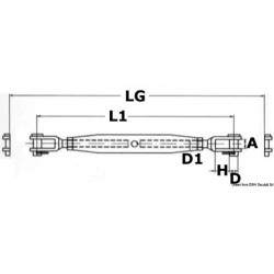 Turnbuckle with two fixed...