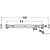 Spannvorrichtung mit zwei festen Gabelköpfen AISI 316 4 mm - N°2 - comptoirnautique.com