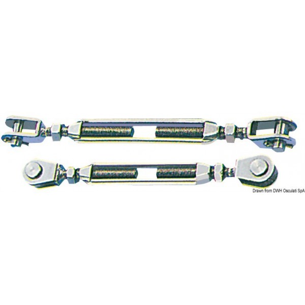 Turnbuckle with two fixed clevises AISI 316 6 mm - N°1 - comptoirnautique.com