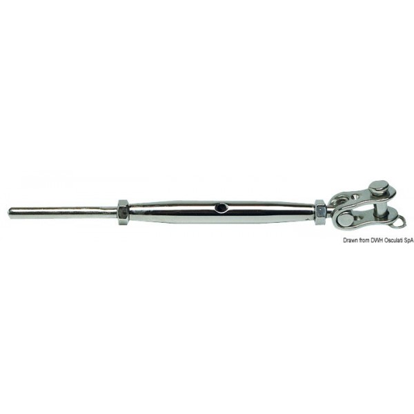 Tenditore con tacchette articolate in AISI 316 da 6 mm - N°1 - comptoirnautique.com