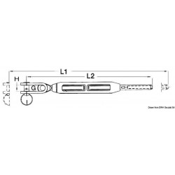 3/8" left-hand hinged clevis