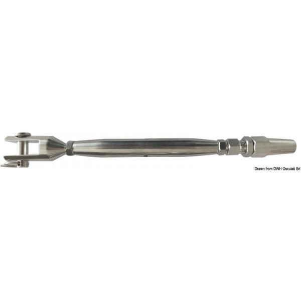 Turnbuckle with 3 mm double-cone tip - N°1 - comptoirnautique.com