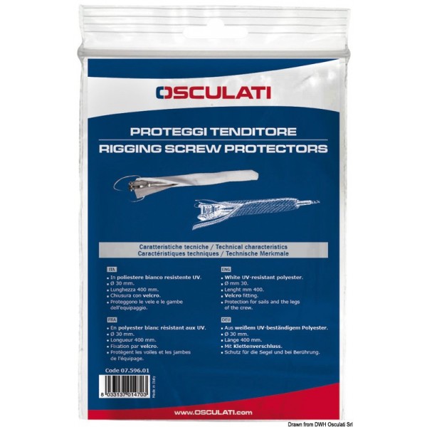 Protect-vite di fissaggio bianca 30 mm  - N°2 - comptoirnautique.com