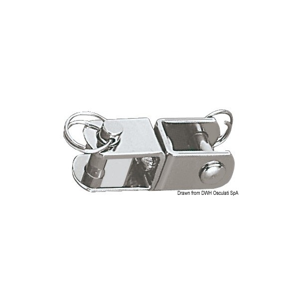 Girella in acciaio inox pesante 14 x 42 mm - N°1 - comptoirnautique.com