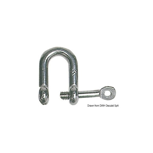 Grillo a U con perno imperdibile AISI 316 12 mm - N°1 - comptoirnautique.com