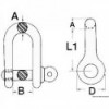 Grillo a U con perno imperdibile AISI 316 12 mm - N°2 - comptoirnautique.com