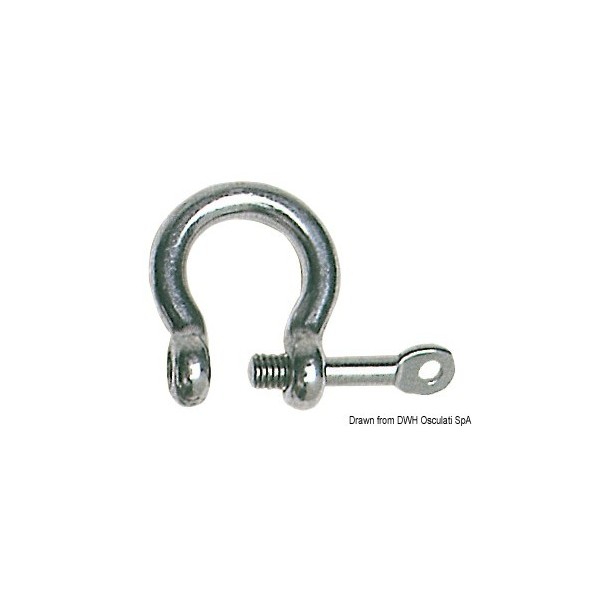 Captive pin shackle AISI 316 4 mm - N°1 - comptoirnautique.com 