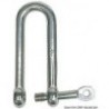 Long shackle with captive pin AISI 316 6 mm